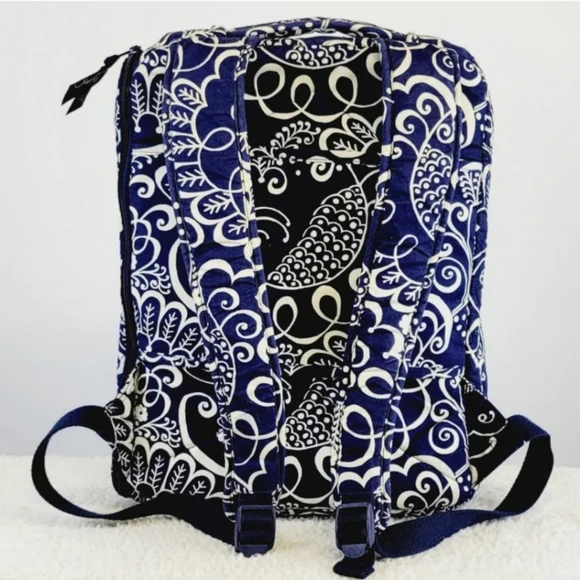 VERA BRADLEY Navy Blue Twirly Birds Backpack - Picture 3 of 16